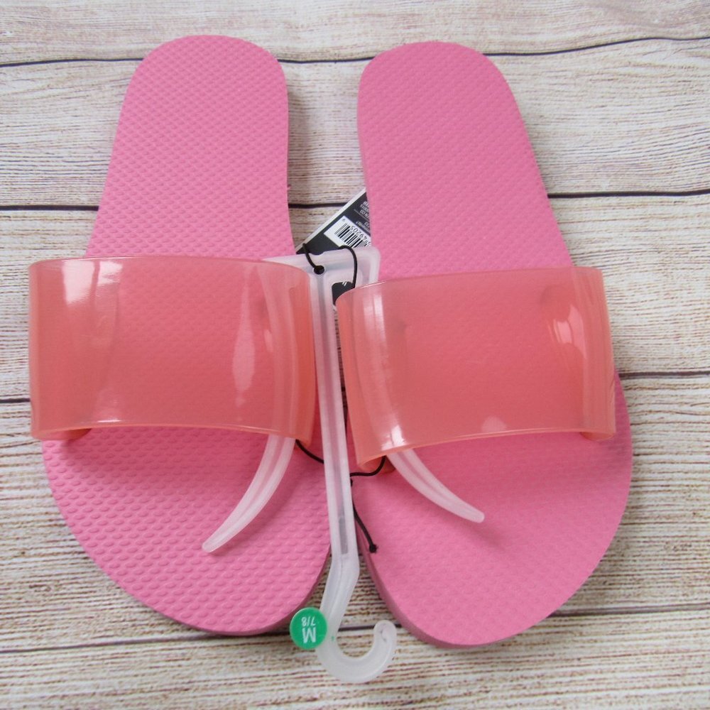 Pink Transparent-Band Cancun Slide